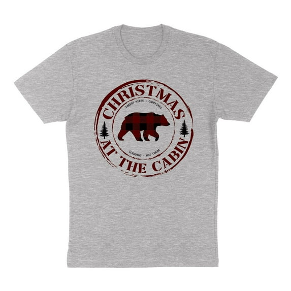 Christmas at the Cabin Shirt Unisex Small Grey