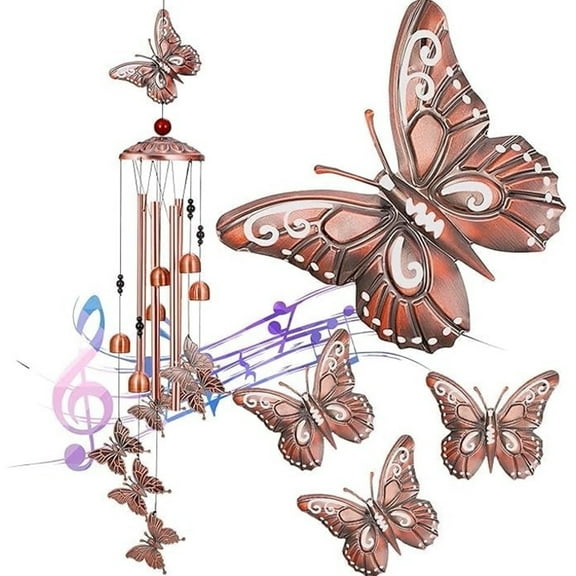 A Christmas and birthday gift for a lady to give to her mother and grandmother. Her wind chime is suitable for outdoor gardens, courtyard homes, garden decorations, and butterflies