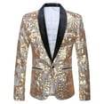 thumbnail image 1 of Christmas blazer for men Men's Autumn Sequinned Slim Fit Casual Style Long Sleeved Suit Jacket, 1 of 6