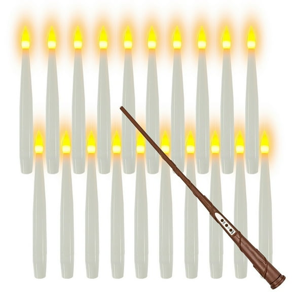 Christmas candles & lanterns Halloween decorated floating LED candles and magic wands with remote-controlled flashing warm light do not require assembly for indoor parties