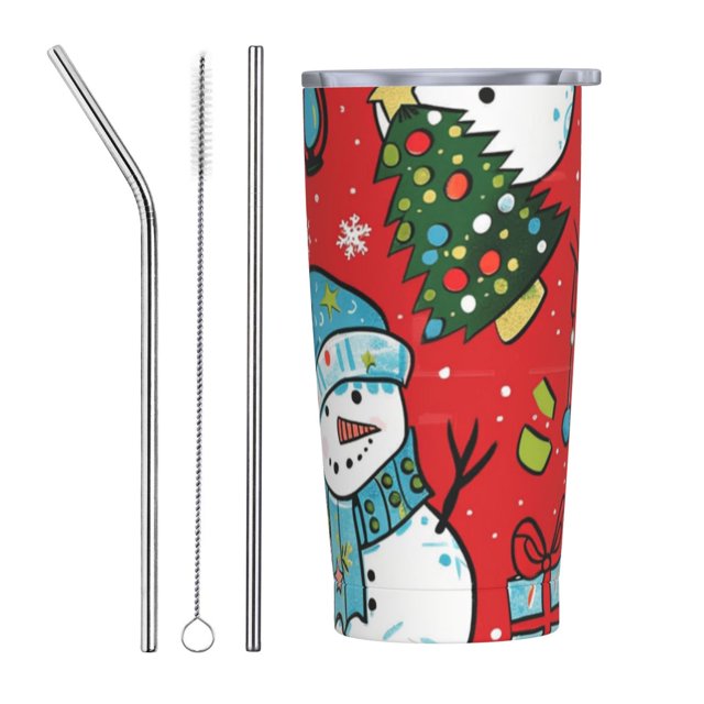 Christmas cartoon printing 20 oz insulated cup, stainless steel travel