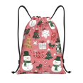 Christmas cartoon printing Rainbow drawstring bag backpack Fitness bag