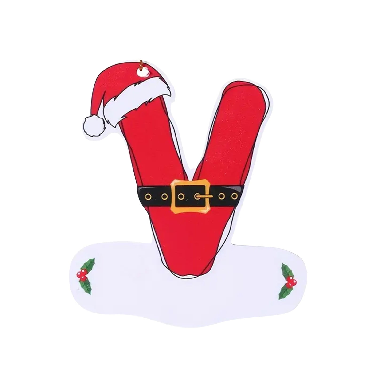 Christmas clearance 26 Christmas 26 Letter Ornaments Red Wooden