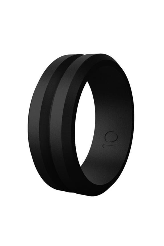 Christmas clearance rings for Women Men Silicone Wedding Band Ring Guys Black Rubber Flexible Gym Plastic Temporary Men's Silicone Ring With V Edge