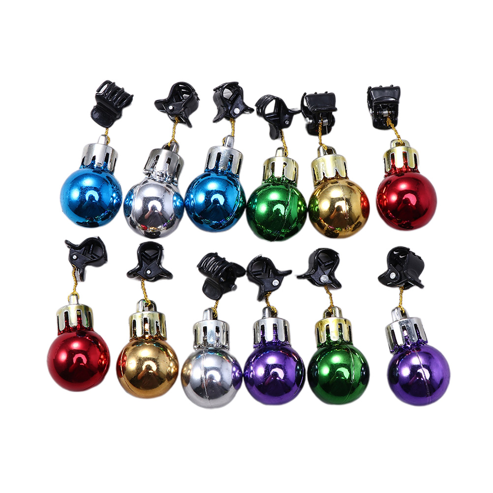 Christmas clip beard ornaments 24PCS Clip Beard Shine Christmas Ball
