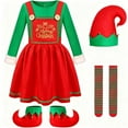 thumbnail image 1 of Christmas clothes Christmas decorations Elegant Style For Adults Festive Performance Outfit With Classic Red And Green Design santa suit, 1 of 3