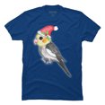 thumbnail image 1 of Christmas cockatiel Mens Royal Blue Graphic Tee - Design By Humans  2XL, 1 of 2