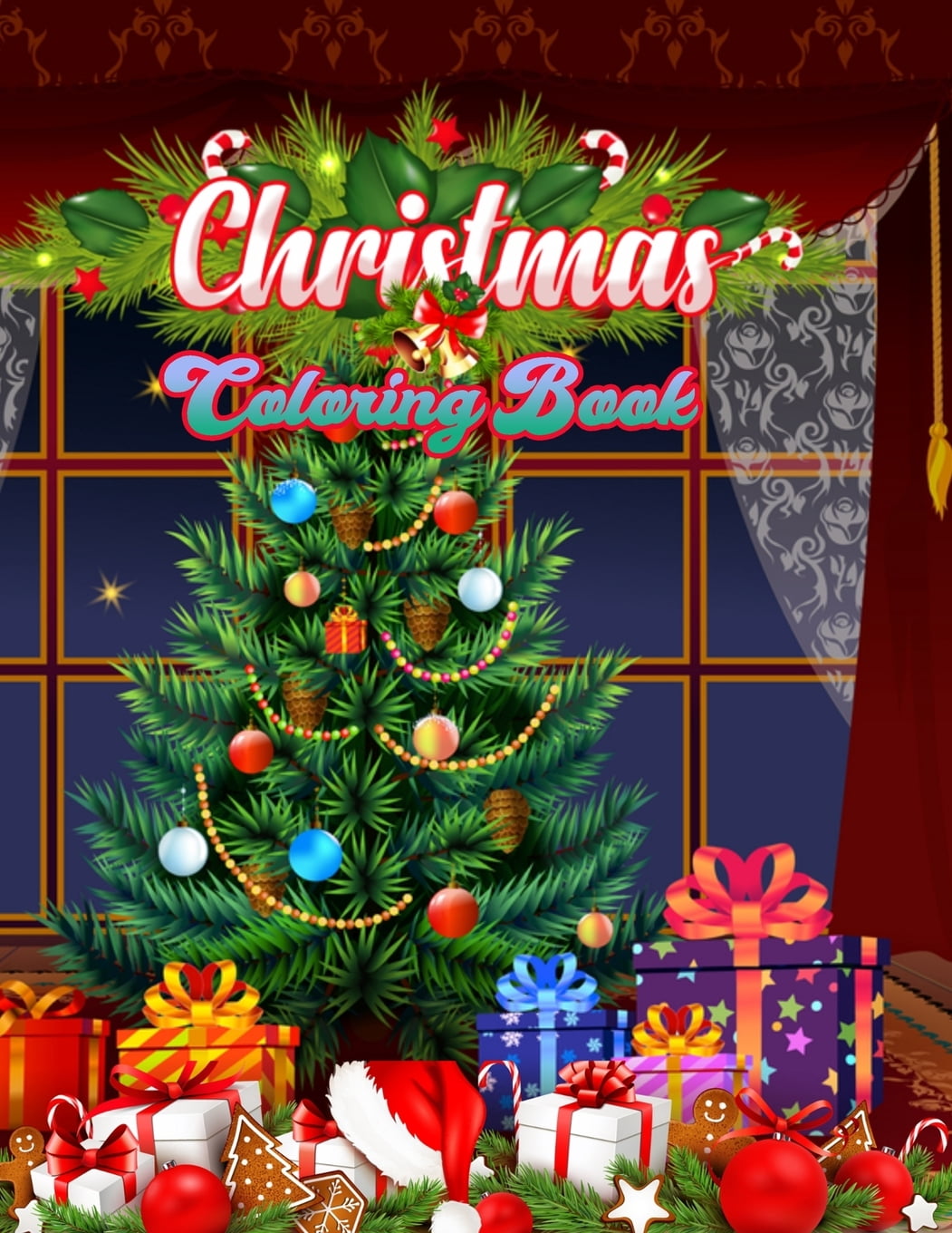 Christmas coloring book: An Adult Coloring Book with Fun, Easy, and Relaxing Designs Paperback