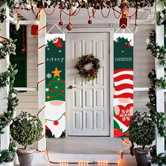 Christmas couplet flag faceless doll Merry Christmas Christmas banner party decoration G