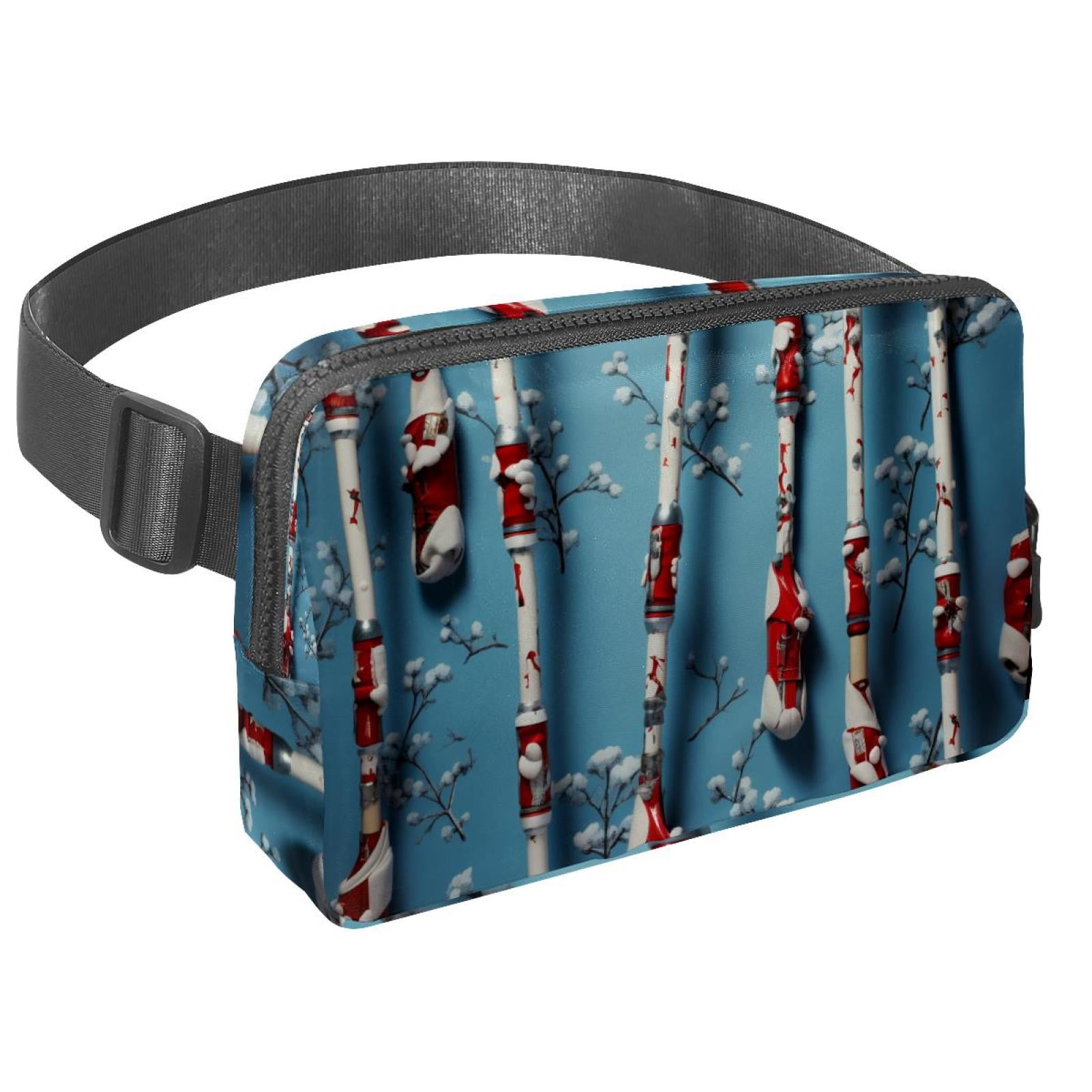 Christmas crutches Lightweight Adjustable Waist Bag with Extension Strap - Unisex Fanny Pack Belt Bag