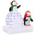 thumbnail image 1 of 5ft Light Up Penguins Outdoor Christmas Inflatable Yard Decoration w/ LED Lights, 1 of 10
