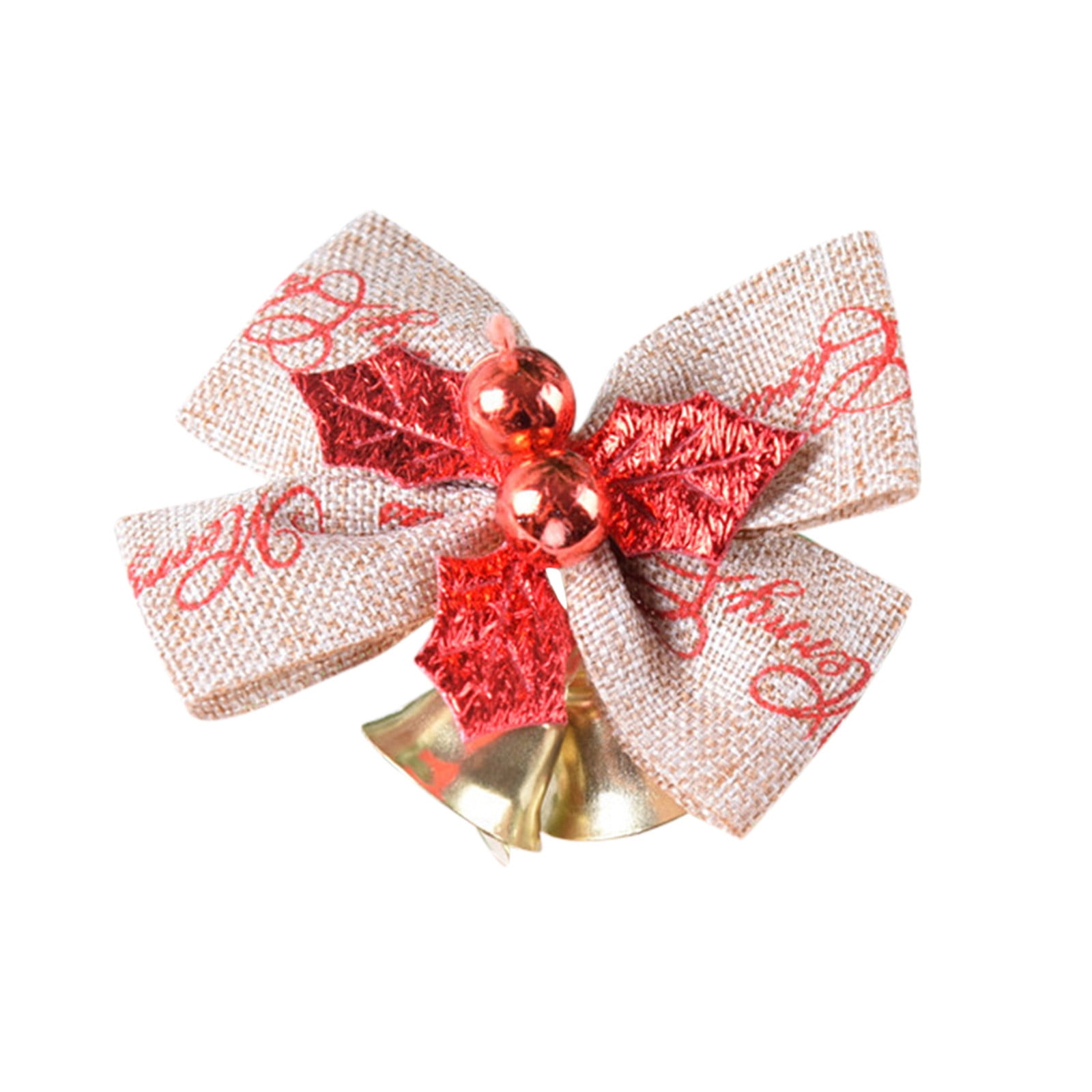 10 Pieces Christmas Bows With Bells Christmas Tree Bows Christmas
