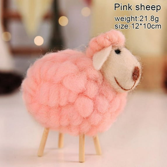 Christmas decoration Wool Felt Cute Sheep Stuffed Plush Animals Toys For Children Kids Room Decoration Ornament Popular Gifts