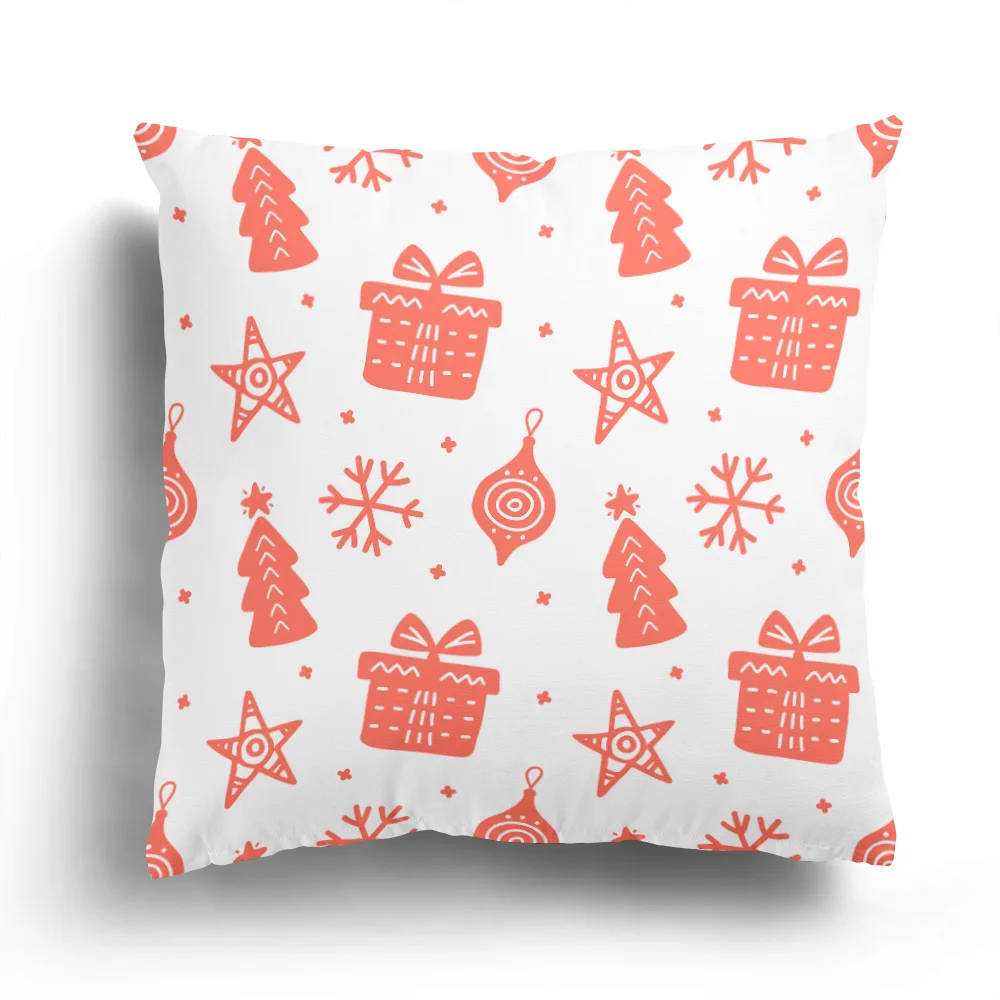 Christmas decoration pillowcase sofa bedside cushion cover 45*45 50x50