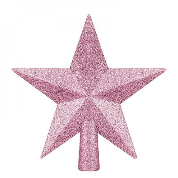 Christmas decorations--1pc Glitter Mini Star Christmas Tree Toppers Red Gold Silver Mini Star Tree Topper for Xmas Party Christmas Tree Decor