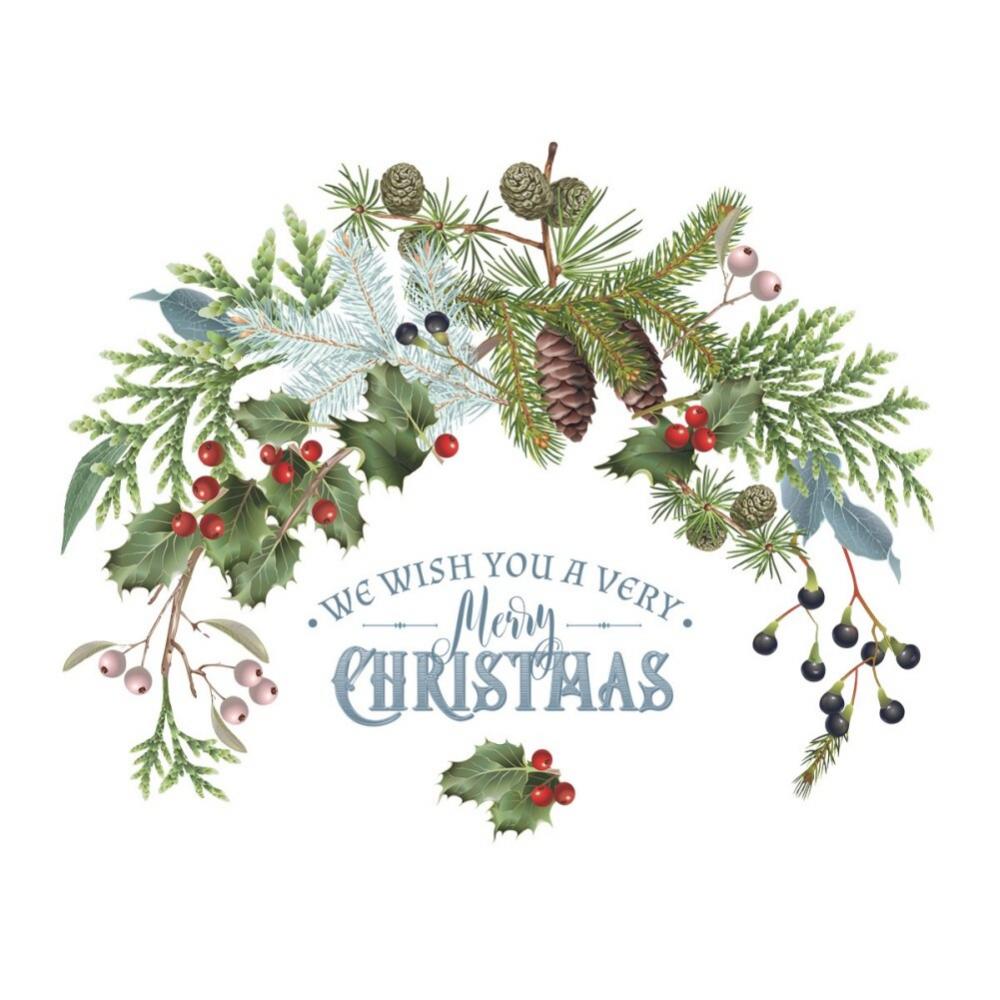 [Christmas decorations]Christmas Wall Decal Window Cling Realistic Lifelike Home Office