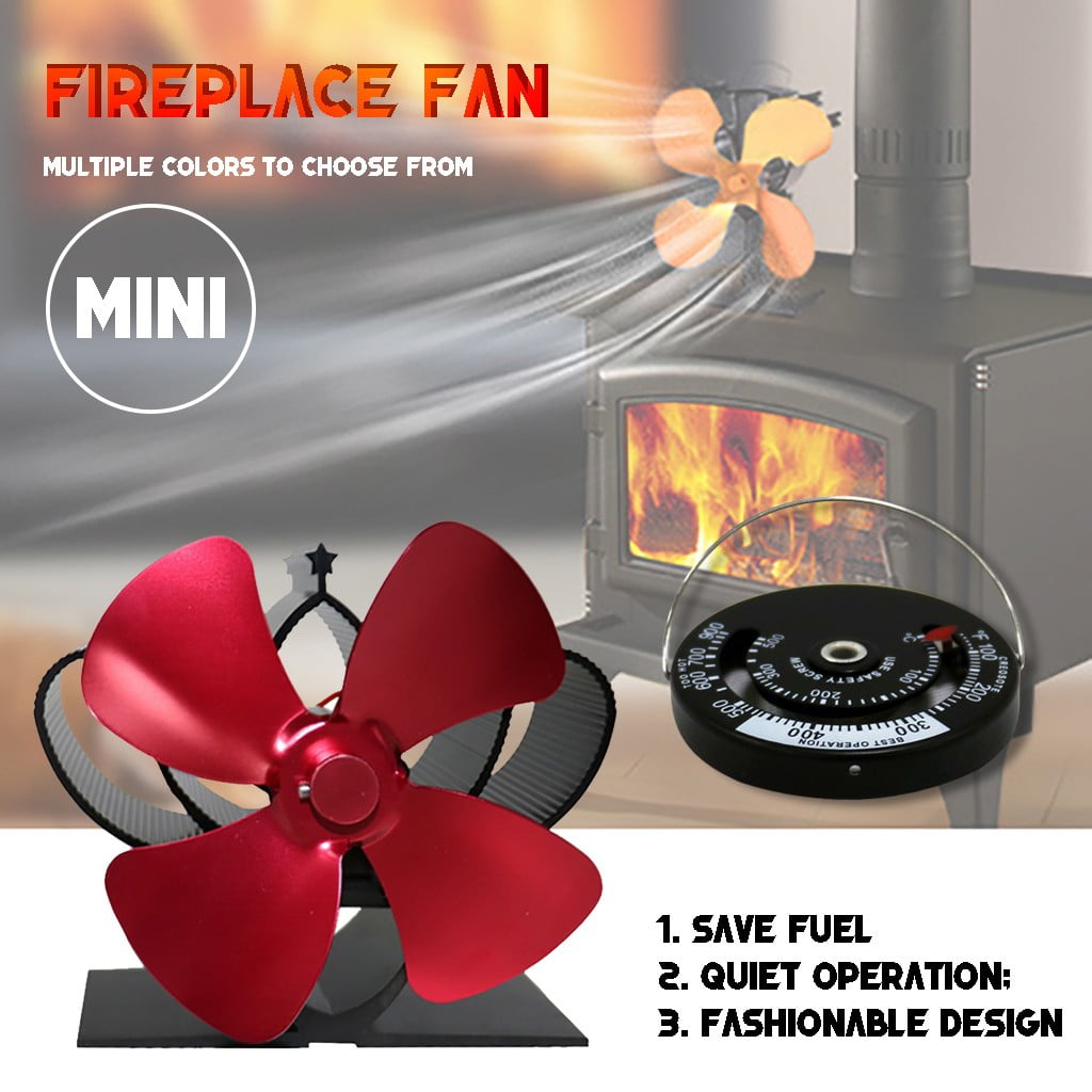 Ziss 7 Blade Heat Powered Wood Stove Fan, Upgrade Powered Auto-Sensing  Fireplace Fan Non-Electric Eco Friendly Quiet Warm Air Stove Fan for  Wood/Log Burner/Fireplace 