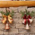 Christmas decorations golden red large Christmas bells golden powder