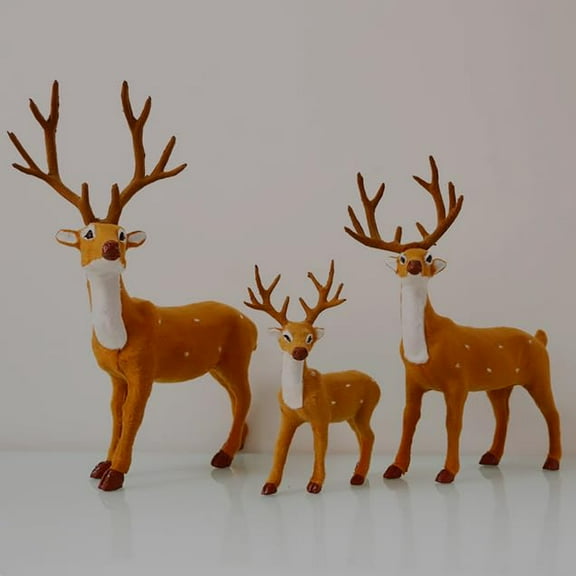 Christmas deer Plush Stuffed Animal Toys Handmade Plush Toy Present Gift