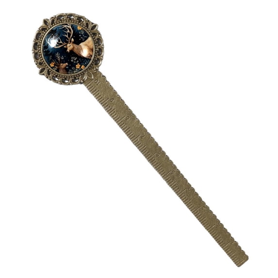 Christmas elk Book Marks: Lace Bookmark in Antique Bronze - the Reading Accessory for Book Lovers