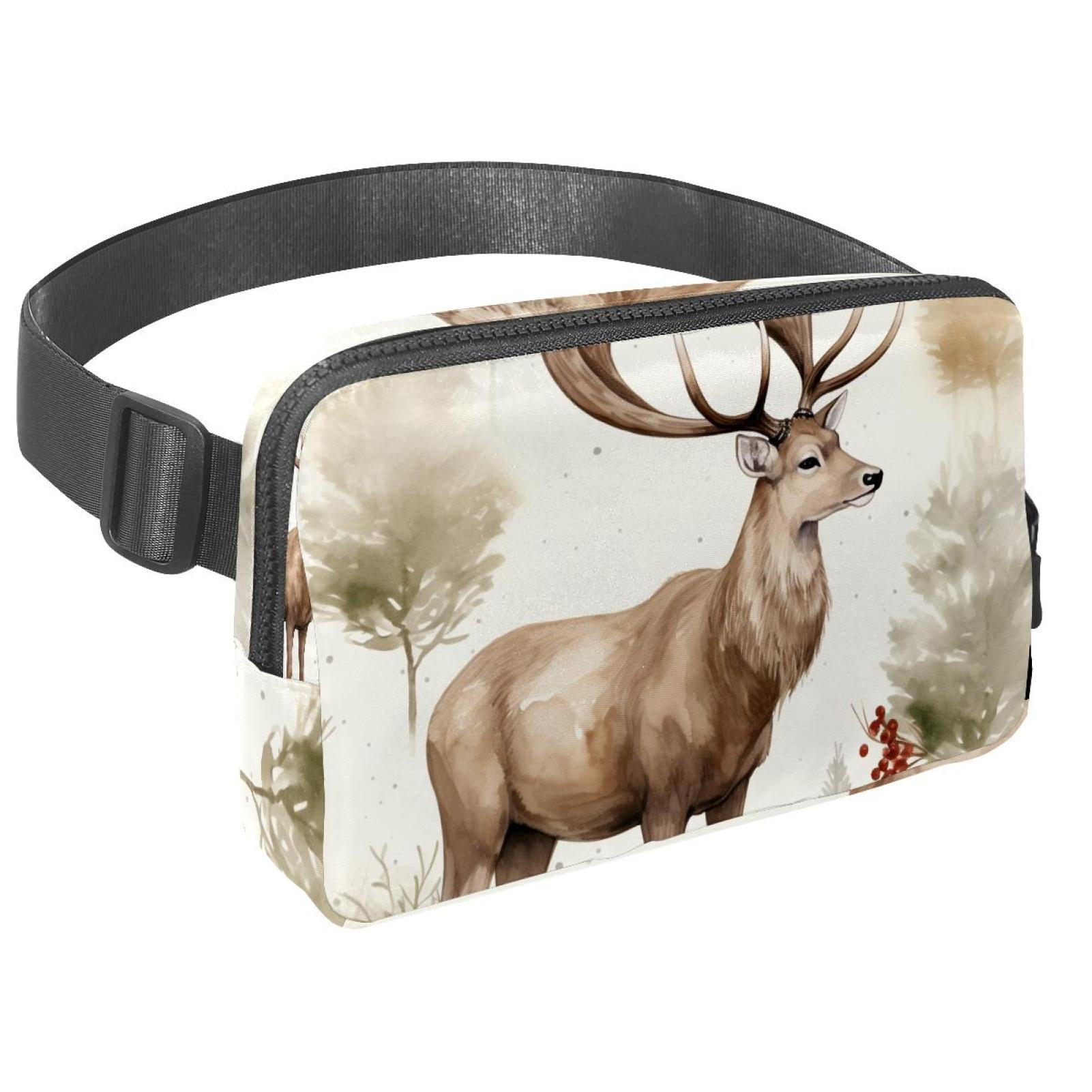 Christmas elk Lightweight Adjustable Crossbody Bag with Extension Strap - Unisex Fanny Pack