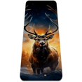 Christmas elk retro Trendy TPE Yoga Mat Durable Exercise Mat for Yoga