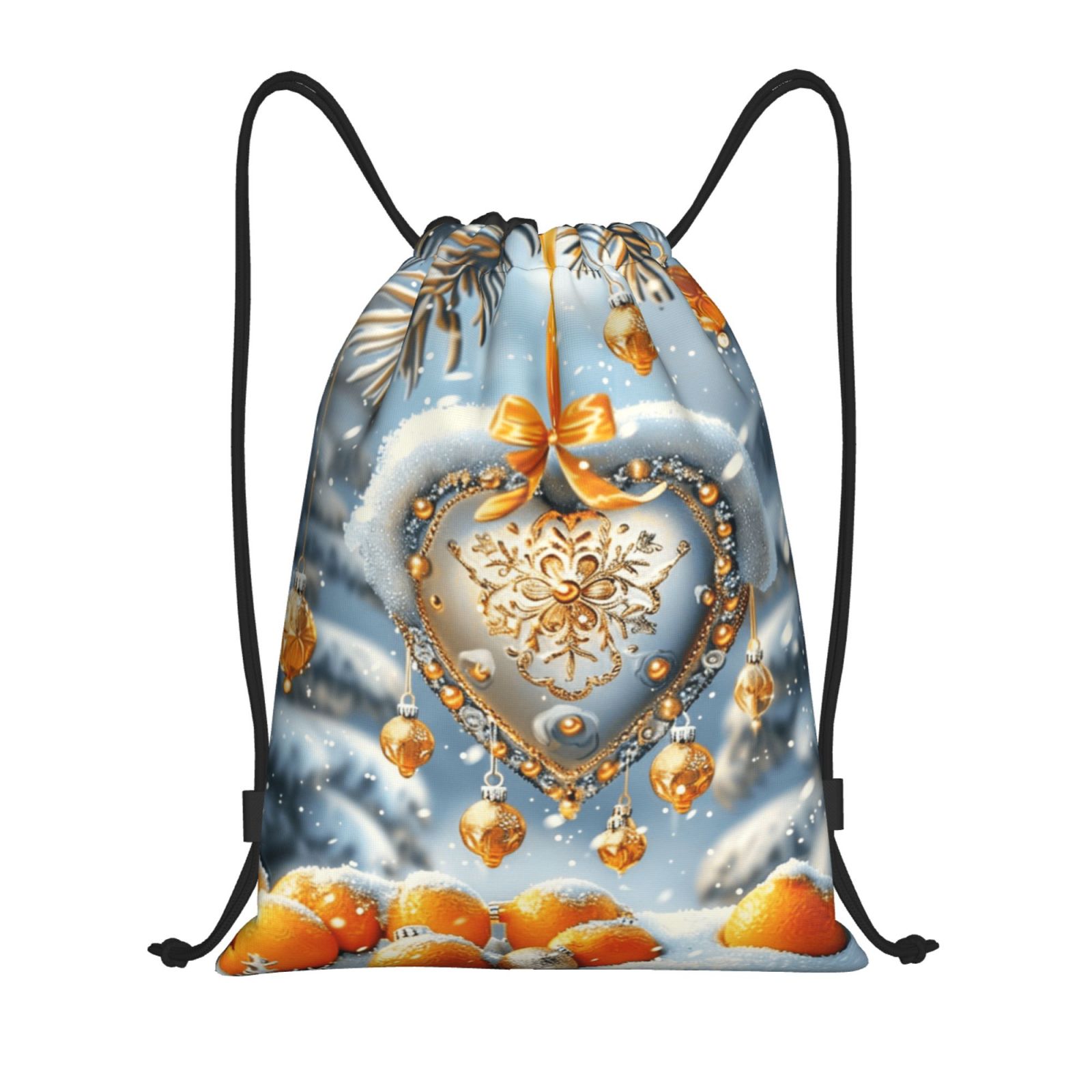 Christmas fantasy scene Aesthetic drawstring bag backpack Fitness bag