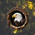 thumbnail image 1 of Taicans Christmas forest Animal Decorations,Realistic Eagle in Log Christmas Tree Ornament - Rustic Woodland Holiday Decor,Festive Tree & Mantel Decor,Hanging Eagle Ornament for Animal Lovers Gift, 1 of 9