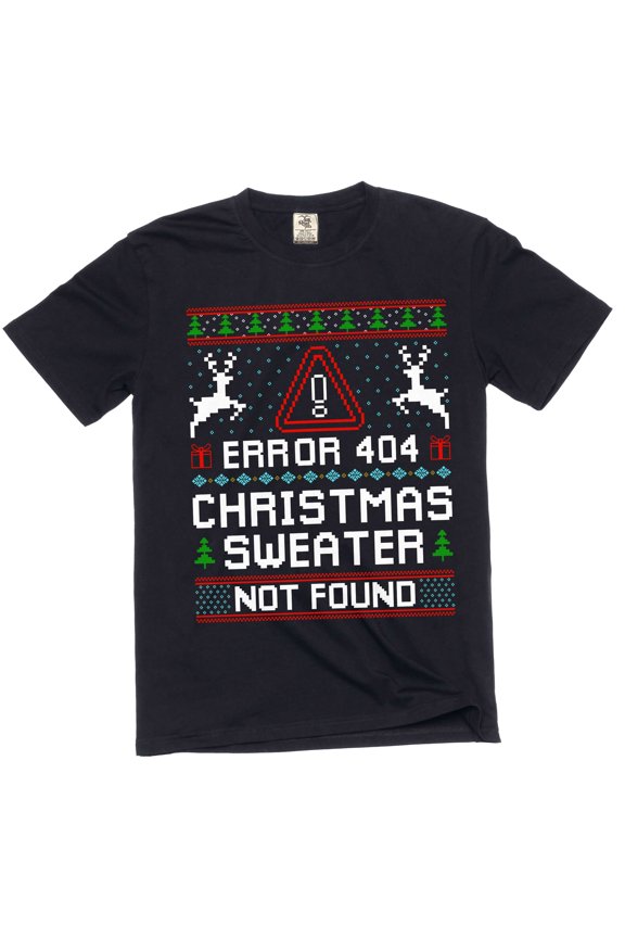 Christmas funny Error 404 Sweater not found T-shirt ugly sweater style Tee