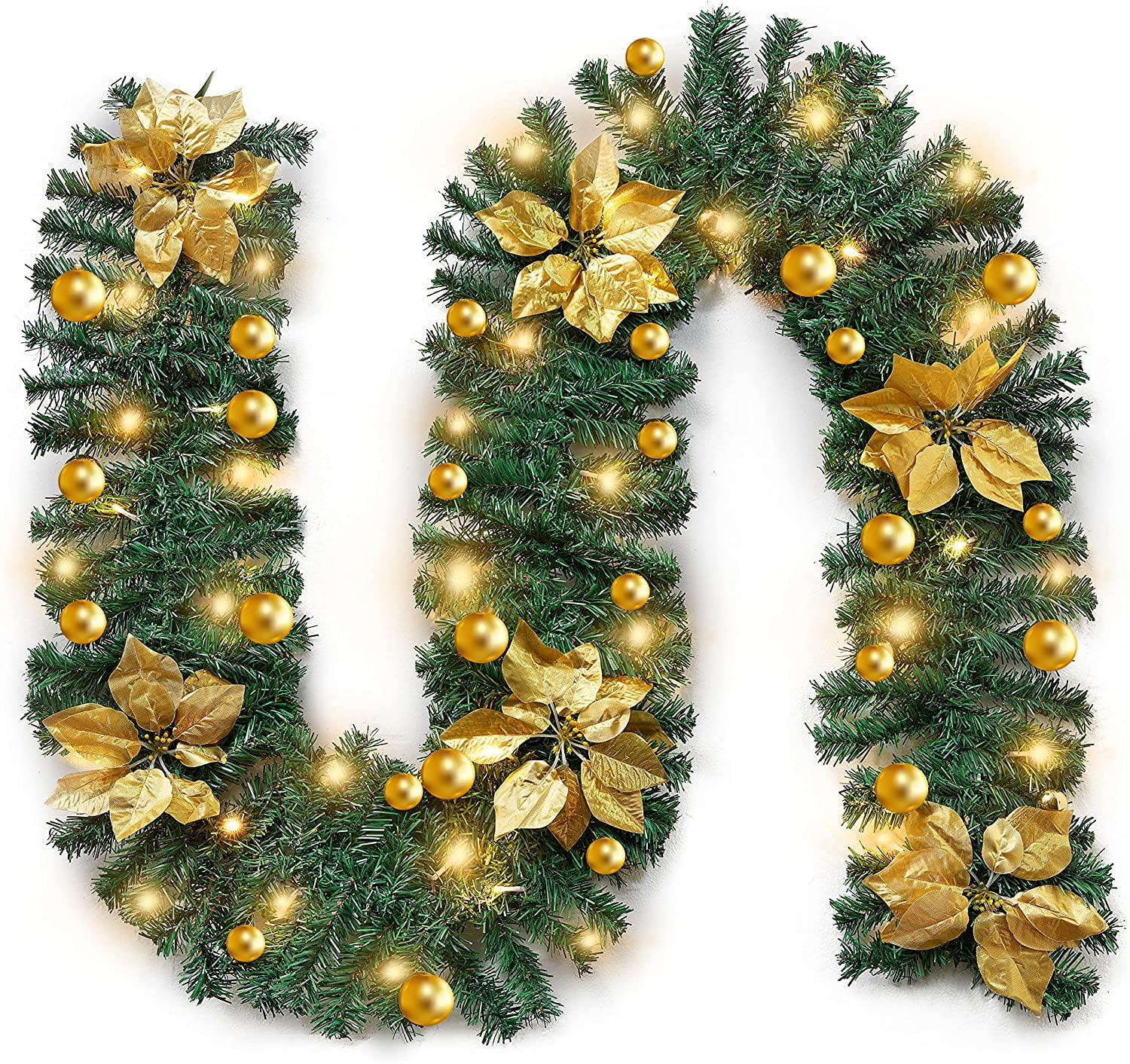 Christmas garland,christmas garland,2.7m/9ft christmas garland