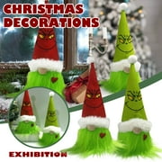 Christmas gift savings Gasue The Grinch Toys Plush Doll Toy Gift Cartoon Style Children'S Rag Doll Doll, Green