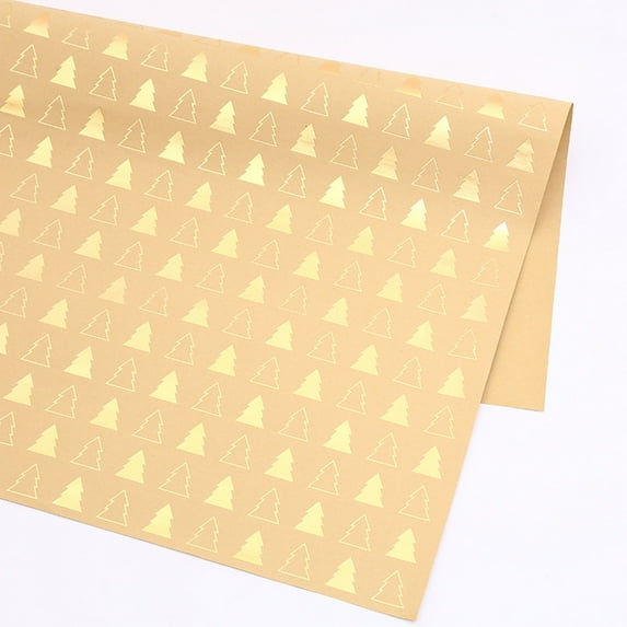 Christmas gift wrapping paper wholesale 100g hot stamping kraft paper flower bouquet packaging material gift GD1 A