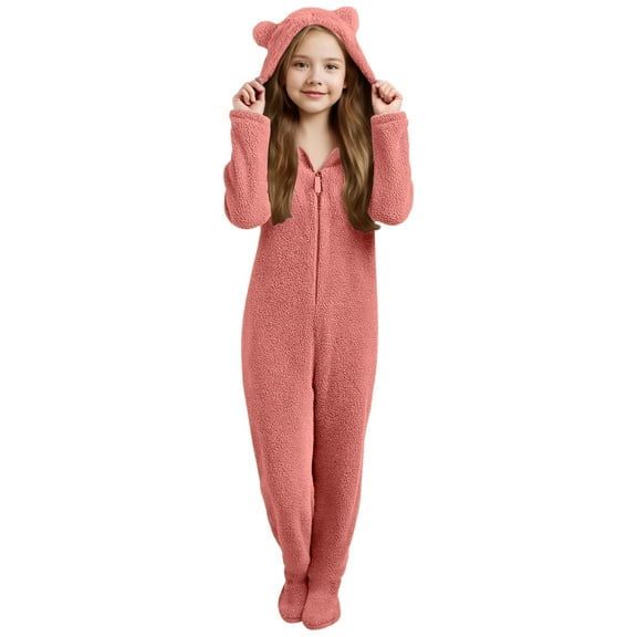 Christmas gifts Christmas onesie pajamas Warm b'aby G'irls Jumpsuit Full Romper With Grip Feet For Tod'dler Winter Outfit Comfort