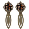 thumbnail image 1 of Christmas gingerbread man Vintage Copper-Colored Lace Bookmarks - Set of 2 Stainless Steel Reading Accessories for Book Lovers, 1 of 5