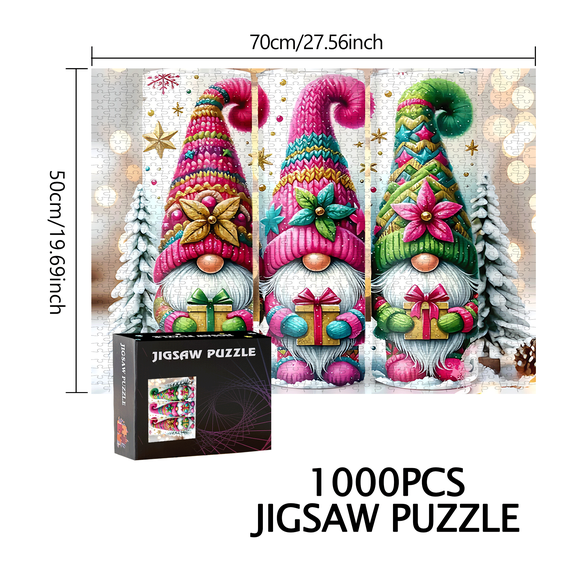 Christmas gnome, Gift 500pcs/1000pcs Jigsaw Puzzle-Gifts-Family Interactive Games-Puzzle DIY-Home Decoration-Brain Challenge