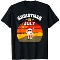 thumbnail image 1 of Christmas in July Shirts for Women Men Kids Santa Sunset T-Shirt, 1 of 5