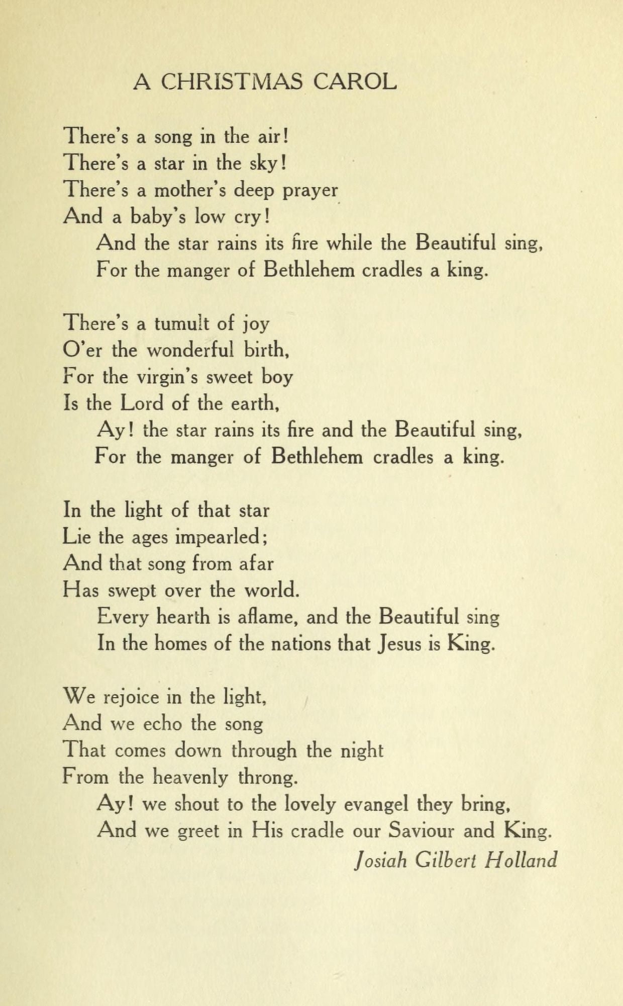 Christmas in Poetry 1922 A Christmas Carol Canvas Art - Josiah G Holland (18 x 24)