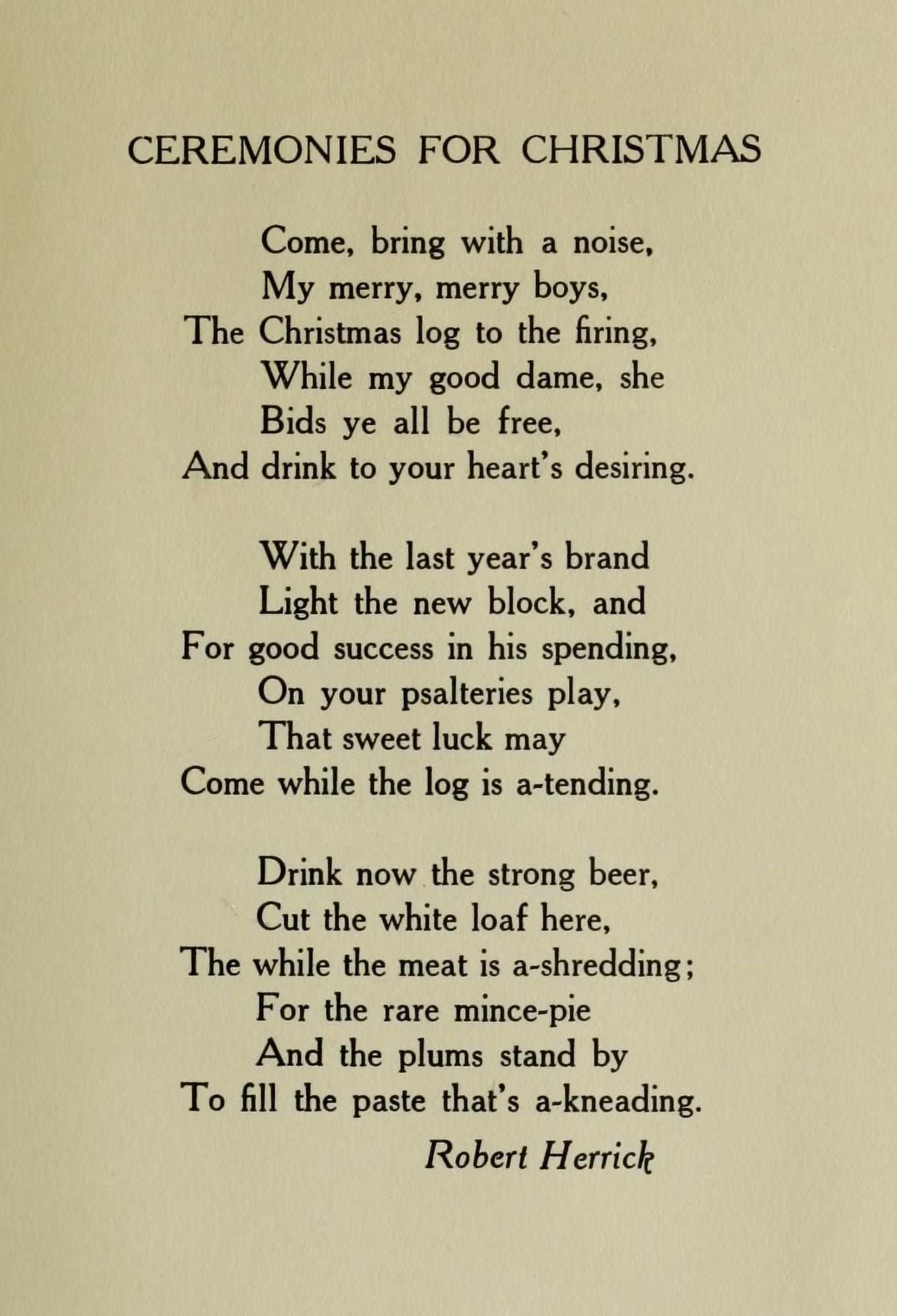 Christmas in Poetry 1922 Ceremonies for Christmas Canvas Art - R Herrick (24 x 36)