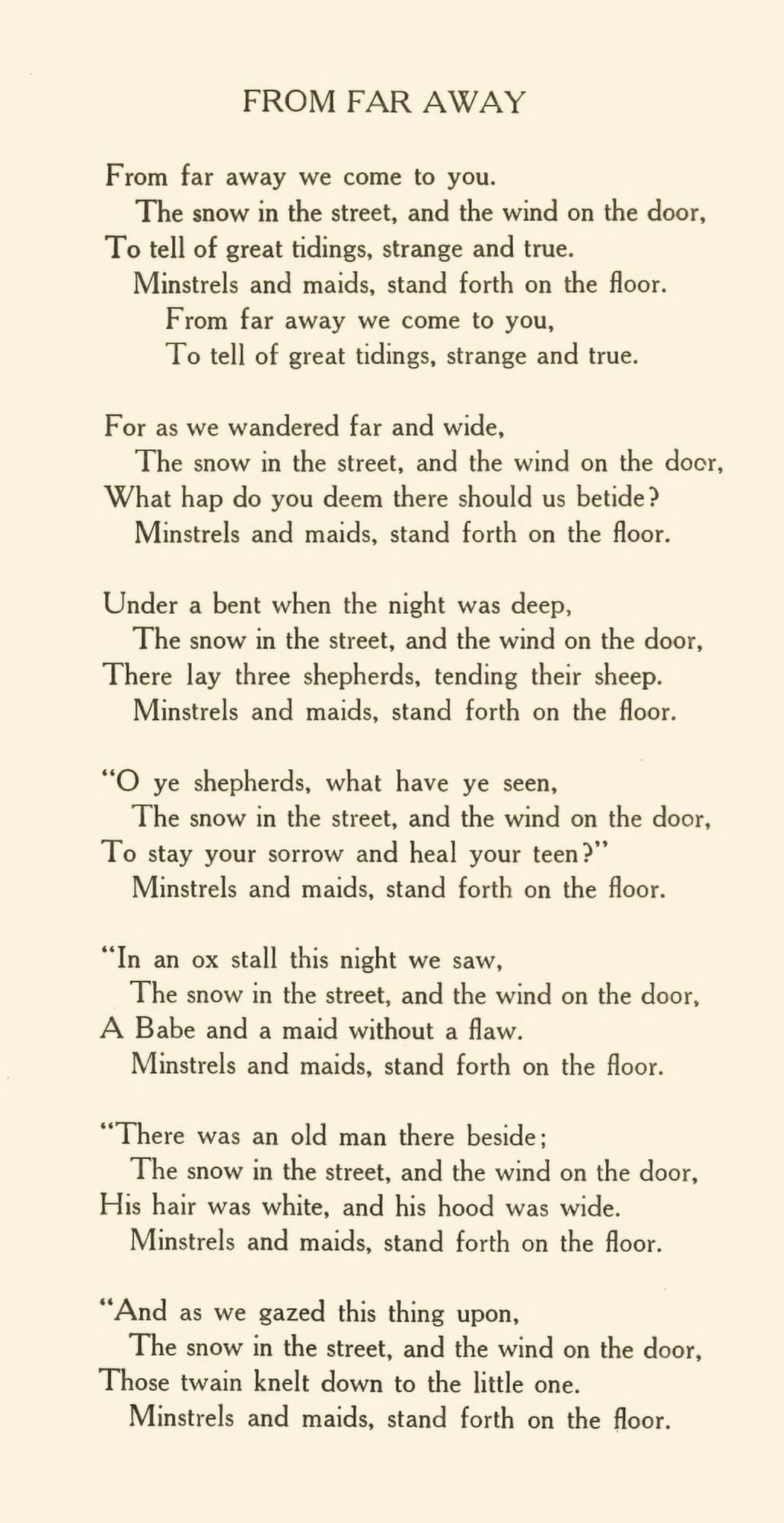 Christmas in Poetry 1922 From Far Away 1 Canvas Art - William Morris (24 x 36)