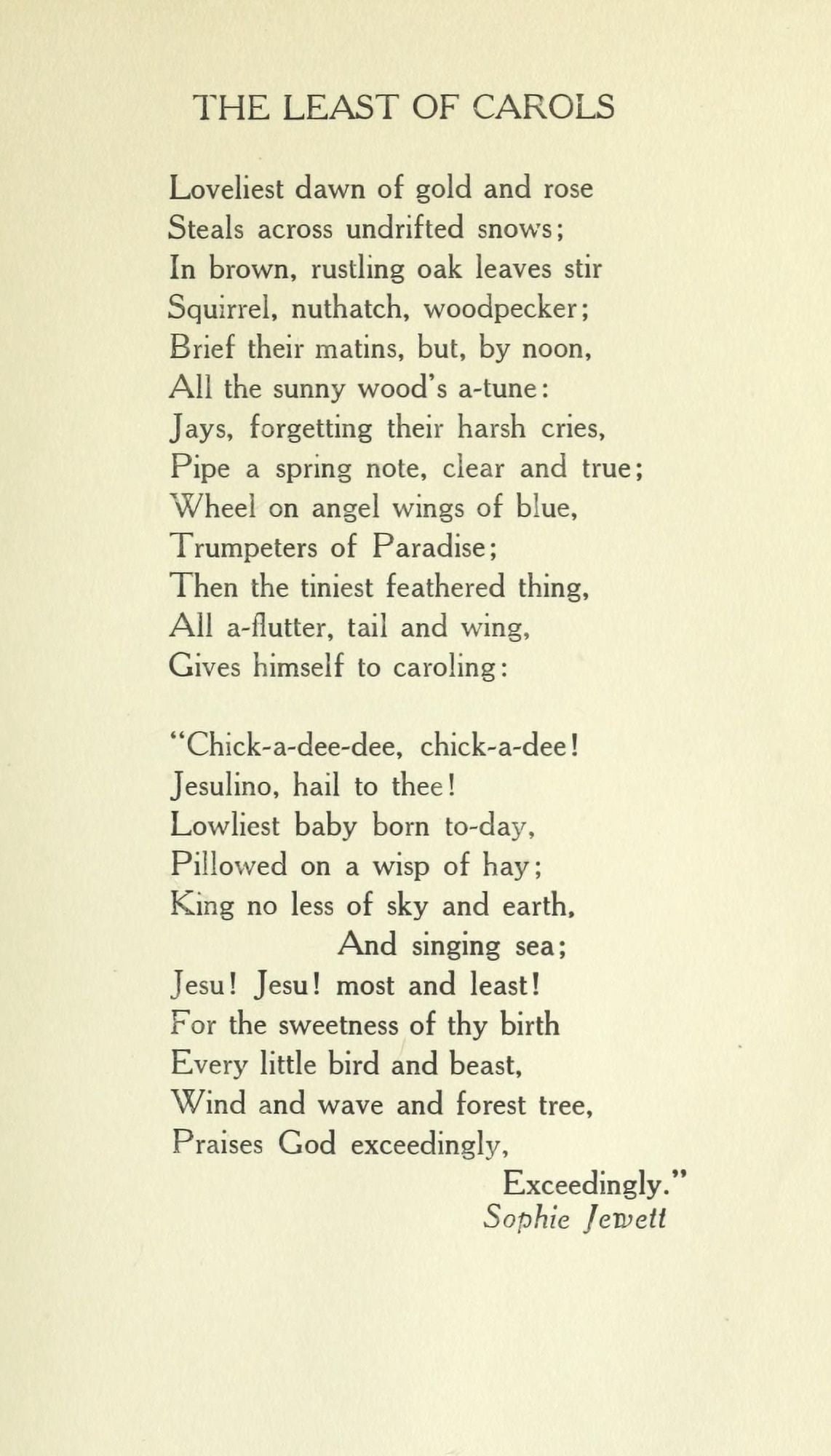 Christmas in Poetry 1922 The Least of Carols Canvas Art - Sophie Jewett (18 x 24)