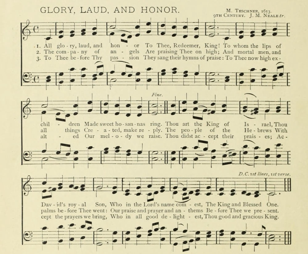 Christmas in Song 1891 Canvas Art - Laud and Honor Glory (24 x 36)