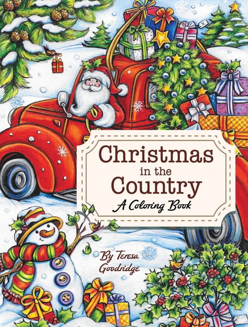Christmas in the Country: A Coloring Book, (Paperback)