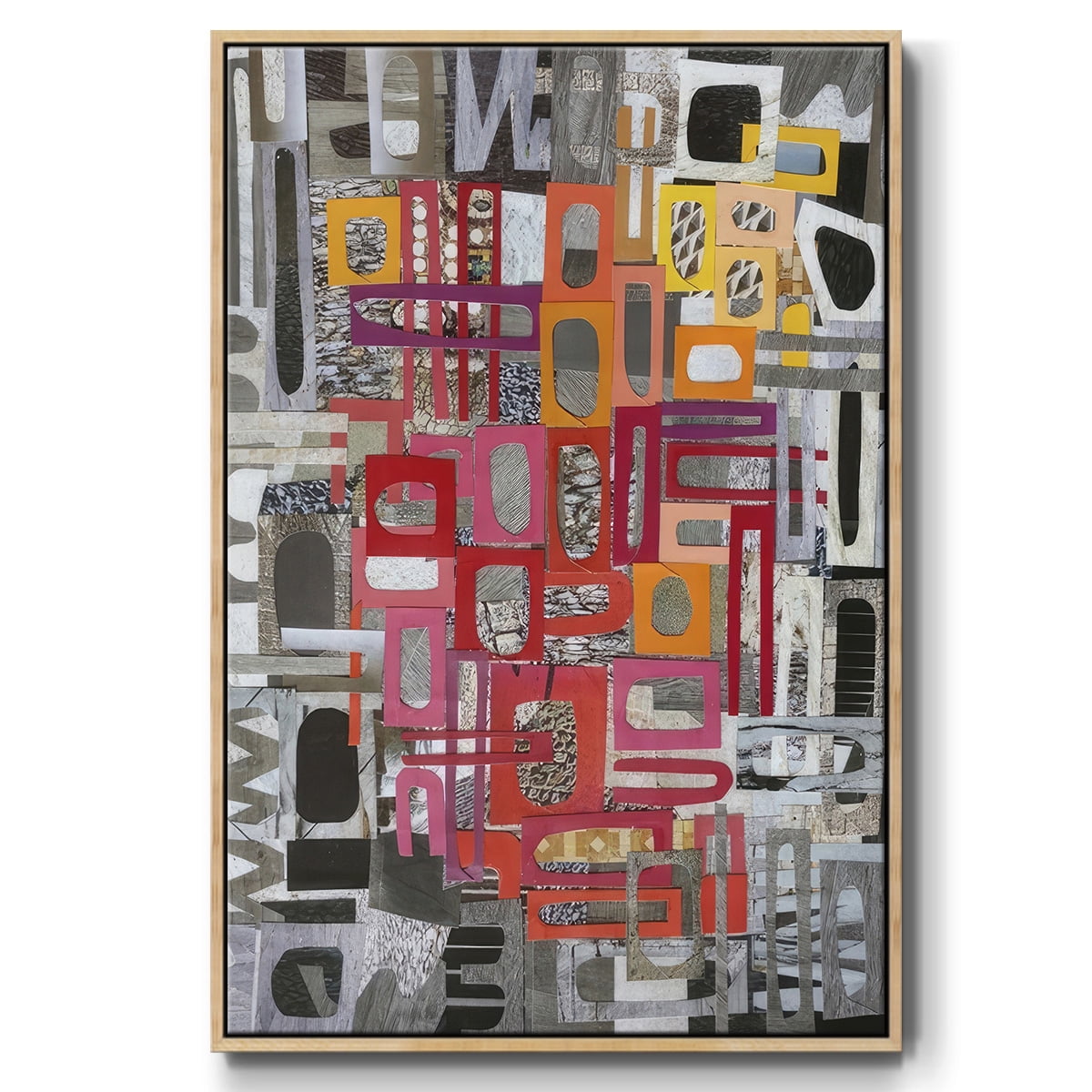Christmas in the Sierras III - Framed Gallery Wrapped Holiday Canvas - 17 x 25 - Natural Wood Frame