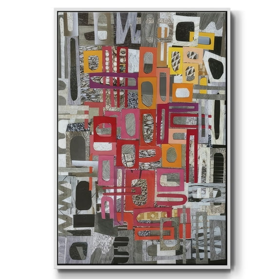 Christmas in the Sierras III - Framed Gallery Wrapped Holiday Canvas - 17 x 25 - White Frame