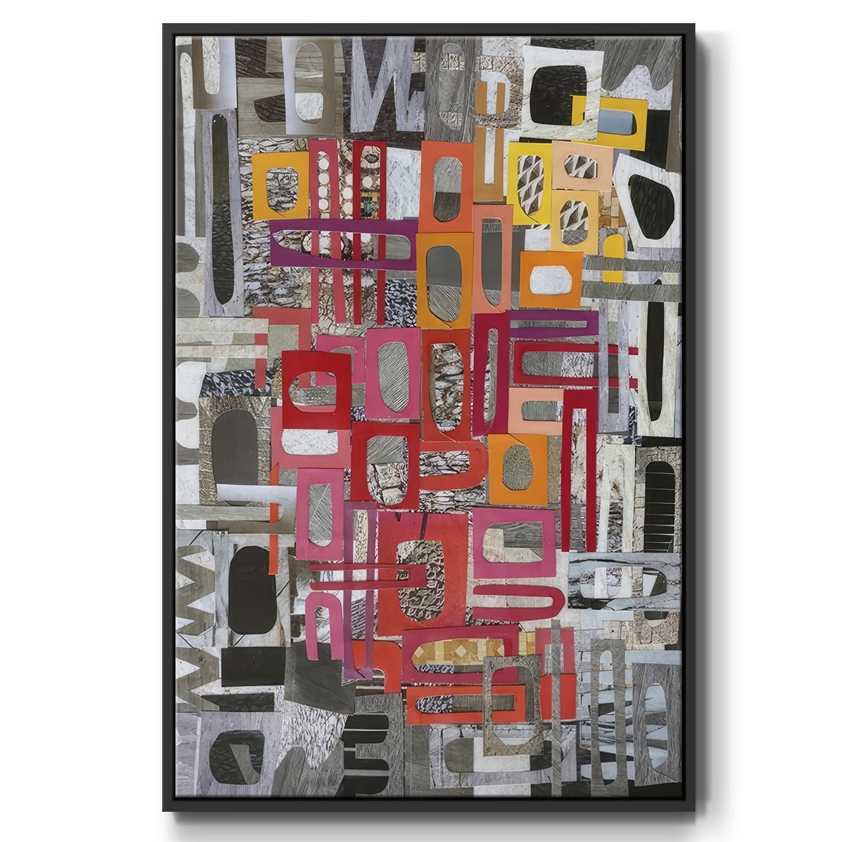 Christmas in the Sierras III - Framed Gallery Wrapped Holiday Canvas - 27 x 41 - Black Frame