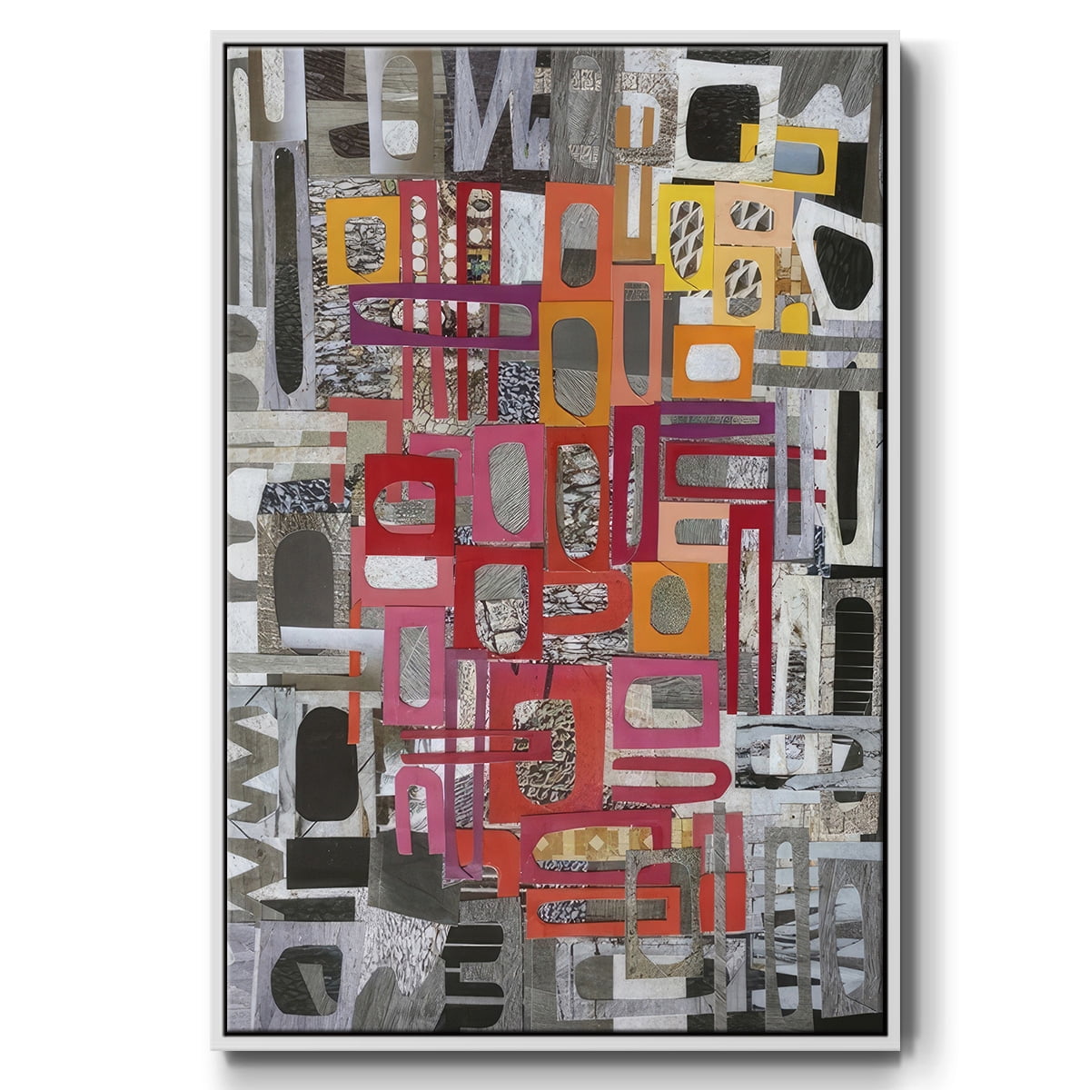 Christmas in the Sierras III - Framed Gallery Wrapped Holiday Canvas - 27 x 41 - White Frame