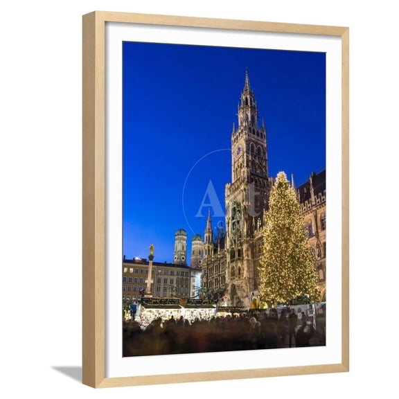 Christmas market in Marienplatz, Munich, Bavaria, Germany, Framed Art Print Wall Art by Martin Zwick Sold by Art.Com