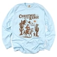 thumbnail image 1 of Christmas on the Range - Women's Garment Dyed Long Sleeve Graphic T-Shirt, 1 of 11