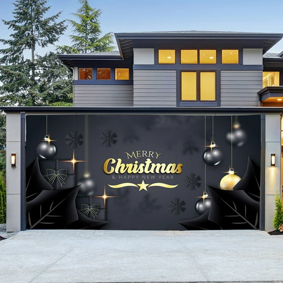 Christmas outdoor garage door tapestry cloth holiday party decoration background cloth with hanging cloth large size to A