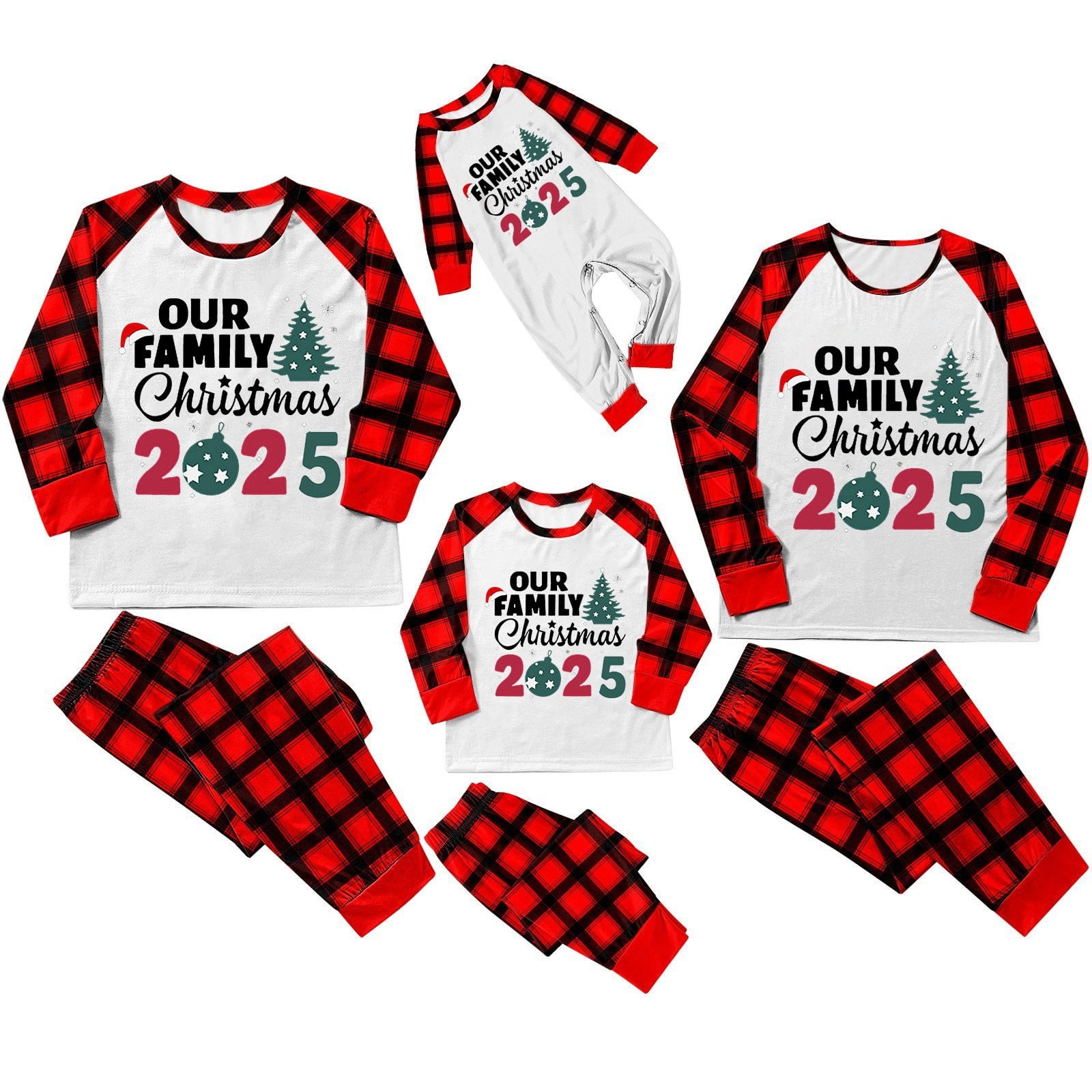 Christmas pajamas 2025 Matching For Family Long Sleeve Shirts & Pj ...